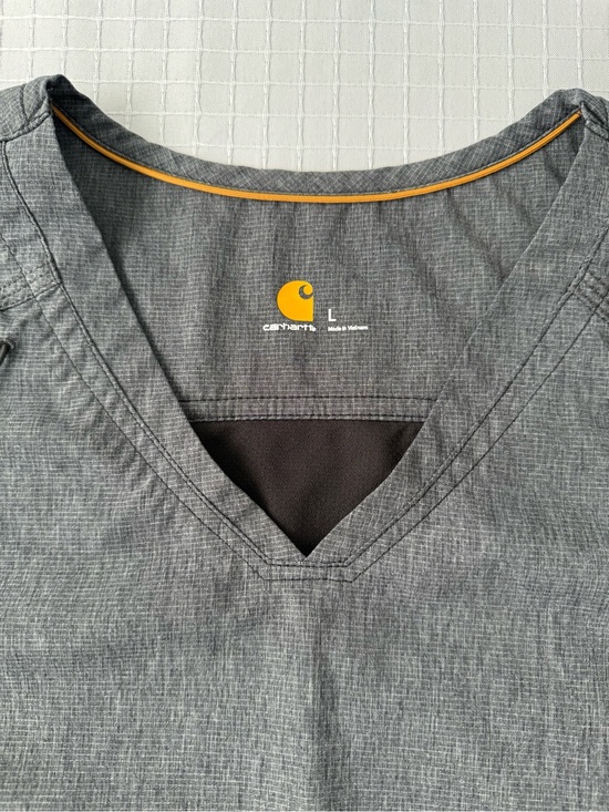 Carhartt Other - Carhartt Gray Unisex Medical Scrub Top Size L Short Sleeve V-Neck Solid